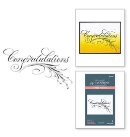 Spellbinders Copperplate Everyday Sentiments Collection - Copperplate Congratulations Press Plate