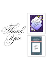 Spellbinders Copperplate Everyday Sentiments Collection - Copperplate Thank You  Press Plate