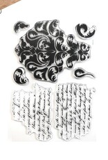 Elizabeth Craft Designs Script from the Past Stamp - Journal Elements Collection