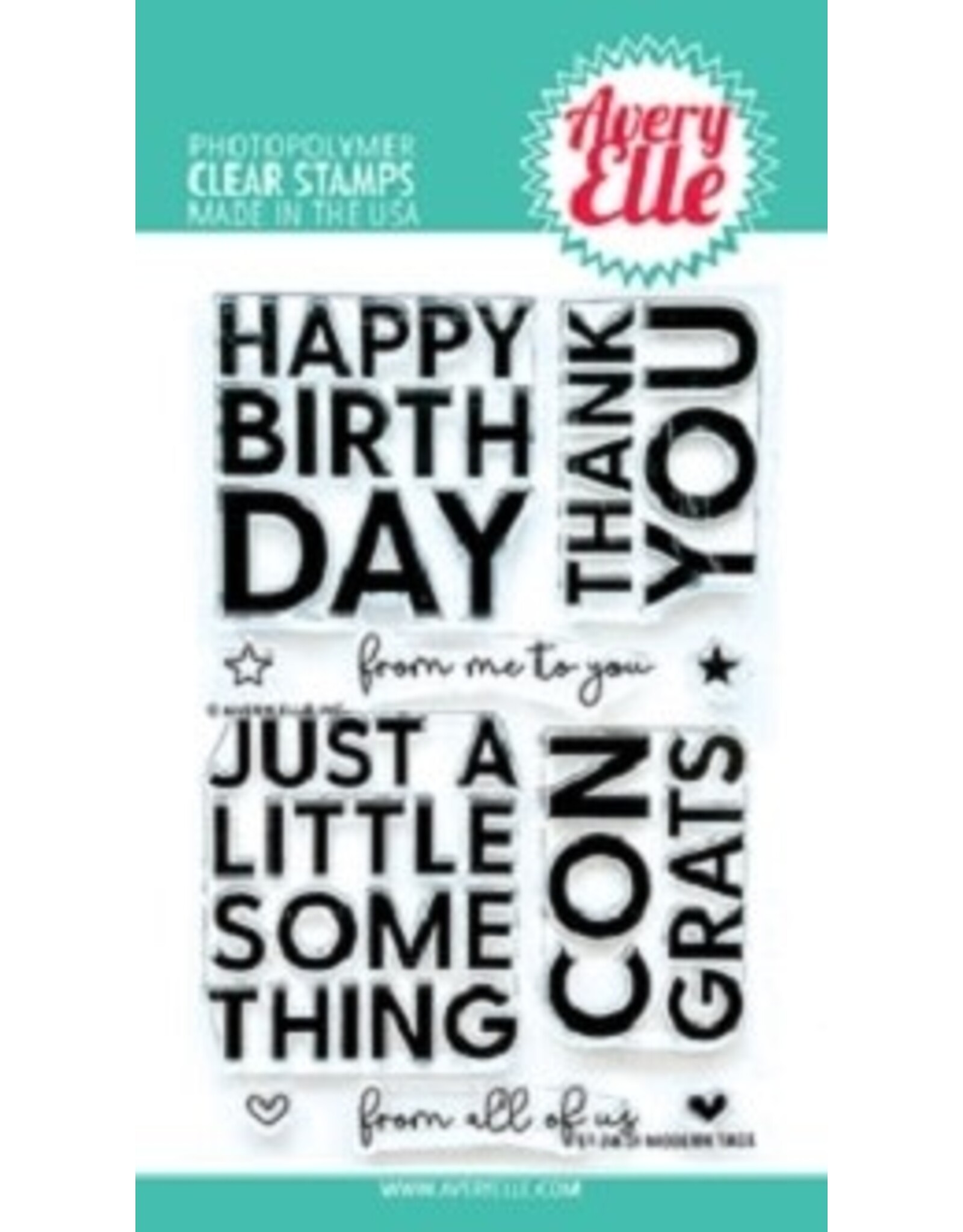Avery Elle Modern Tags Clear Stamps
