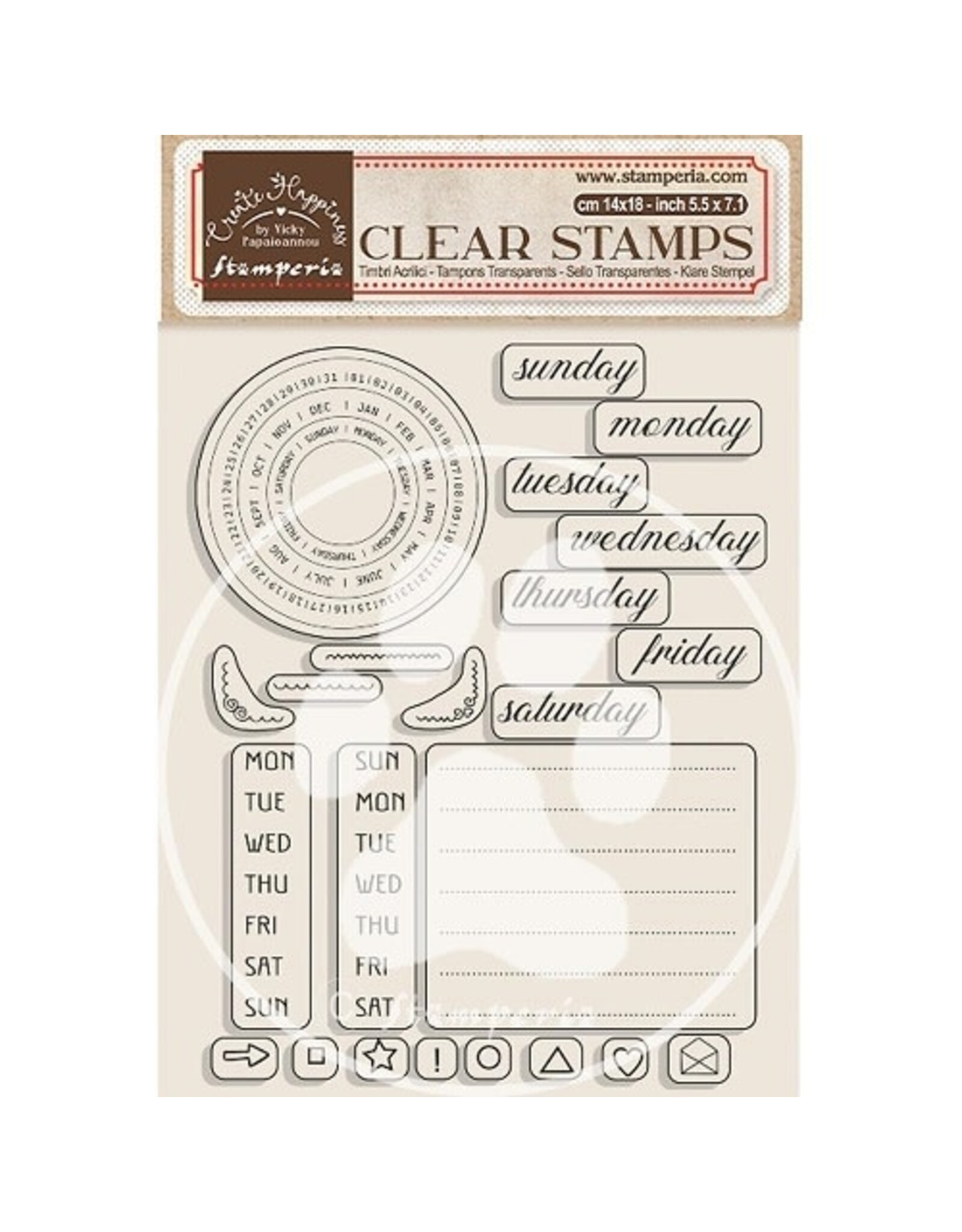 Stamperia Create Happiness Christmas Plus Clear Stamps - Weekly Planner