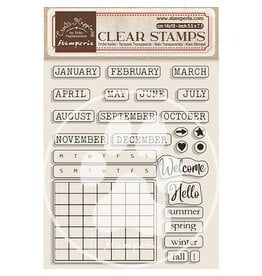 Stamperia Create Happiness Christmas Plus Clear Stamps - Christmas Calendar Monthly