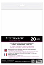 SPECTRUM NOIR Spectrum Noir Ultra Smooth Premium Cardstock 8.5"X11" 20/Pkg - White