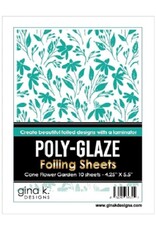 Gina K. Designs POLY-GLAZE Foiling Sheets- Cone Flower Garden