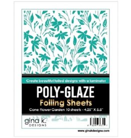 Gina K. Designs POLY-GLAZE Foiling Sheets- Cone Flower Garden