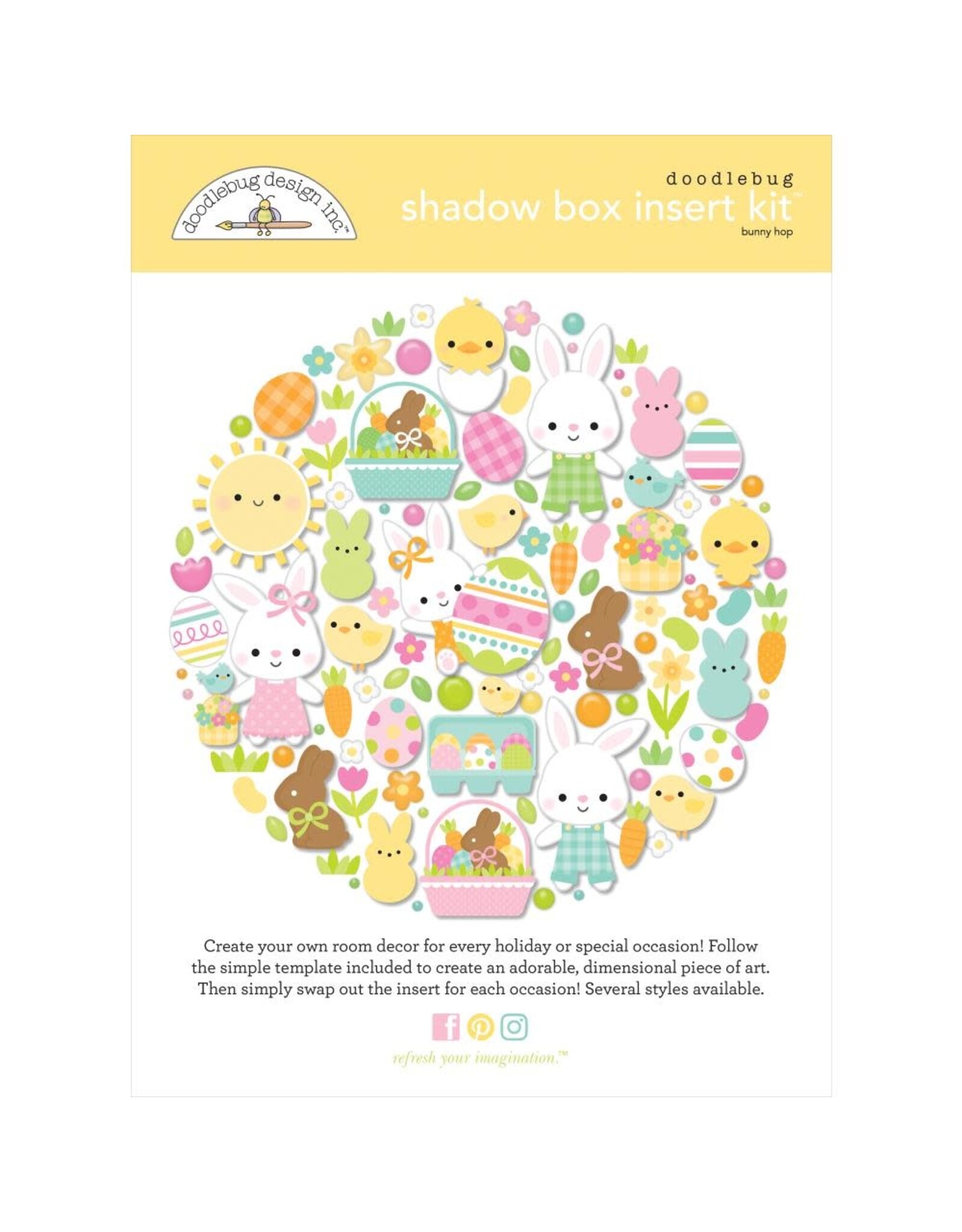 Doodlebug Design Bunny Hop Shadow Box Kit