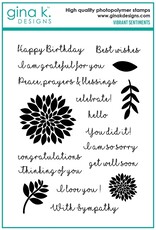 Gina K. Designs Vibrant Sentiments -Stamps & Die