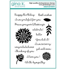 Gina K. Designs Vibrant Sentiments -Stamps & Die