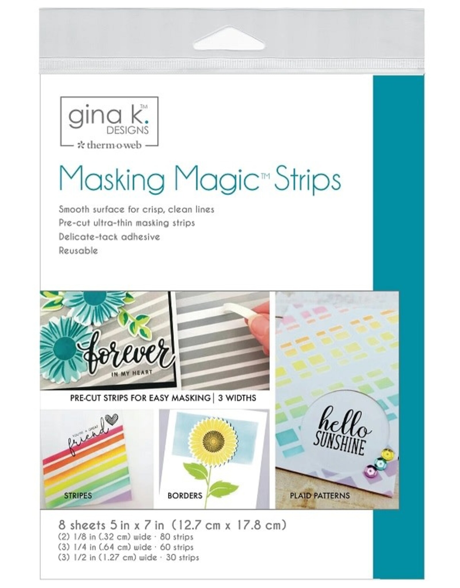 Gina K. Designs Masking Magic STRIPS 5 in x 7 in (8 sheets)