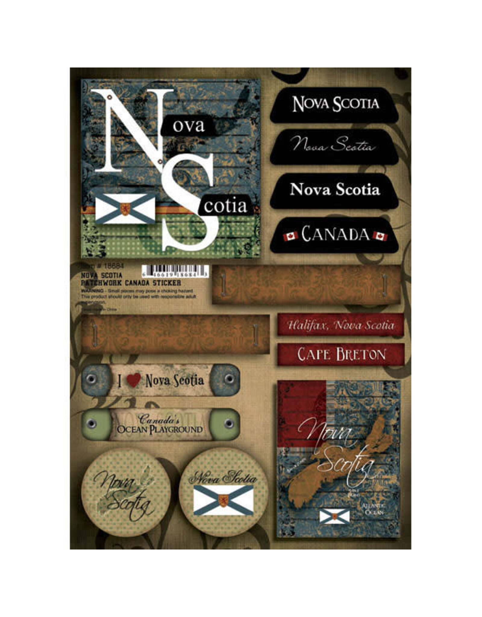 NS patchwork stickers