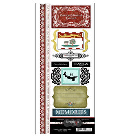 Scrapbook Customs/Stamping Station Prince Edward Island Explore - Cardstock Stickers