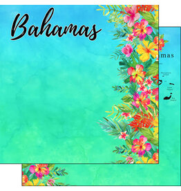 Scrapbook Customs/Stamping Station Bahamas getaway paper