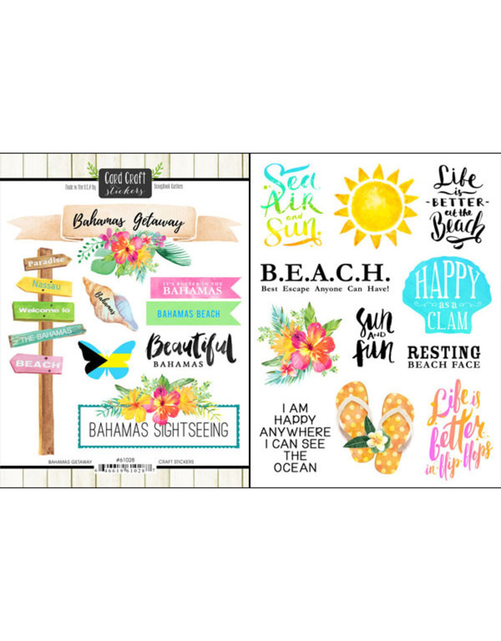 Bahamas getaway stickers