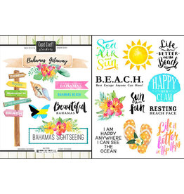 Scrapbook Customs/Stamping Station Bahamas getaway stickers