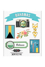 Stamping Station Bahamas tropical journal stickers