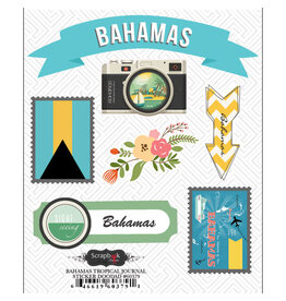 Scrapbook Customs/Stamping Station Bahamas tropical journal stickers