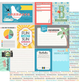Scrapbook Customs/Stamping Station Barbados tropical journal paper