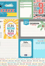 Scrapbook Customs/Stamping Station Belize tropical journal paper