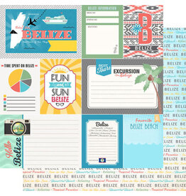 Scrapbook Customs/Stamping Station Belize tropical journal paper