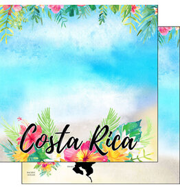 Scrapbook Customs/Stamping Station Costa Rica getaway paper