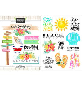 Costa Rica getaway stickers