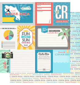 Scrapbook Customs/Stamping Station Costa Rica tropical journal paper