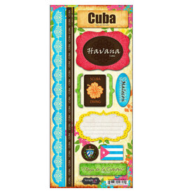 Scrapbook Customs/Stamping Station Cuba Paradise - Cardstock Stickers