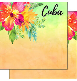 Scrapbook Customs/Stamping Station Cuba getaway paper