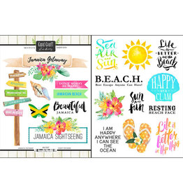 Scrapbook Customs/Stamping Station Jamaica getaway stickers