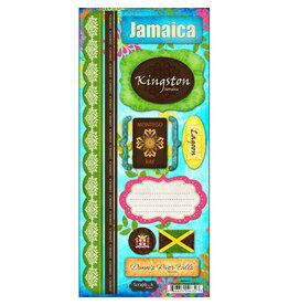 Scrapbook Customs Jamaica paradise stickers