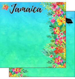 Scrapbook Customs/Stamping Station Jamaica getaway paper