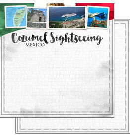 Scrapbook Customs Cozumel city paper