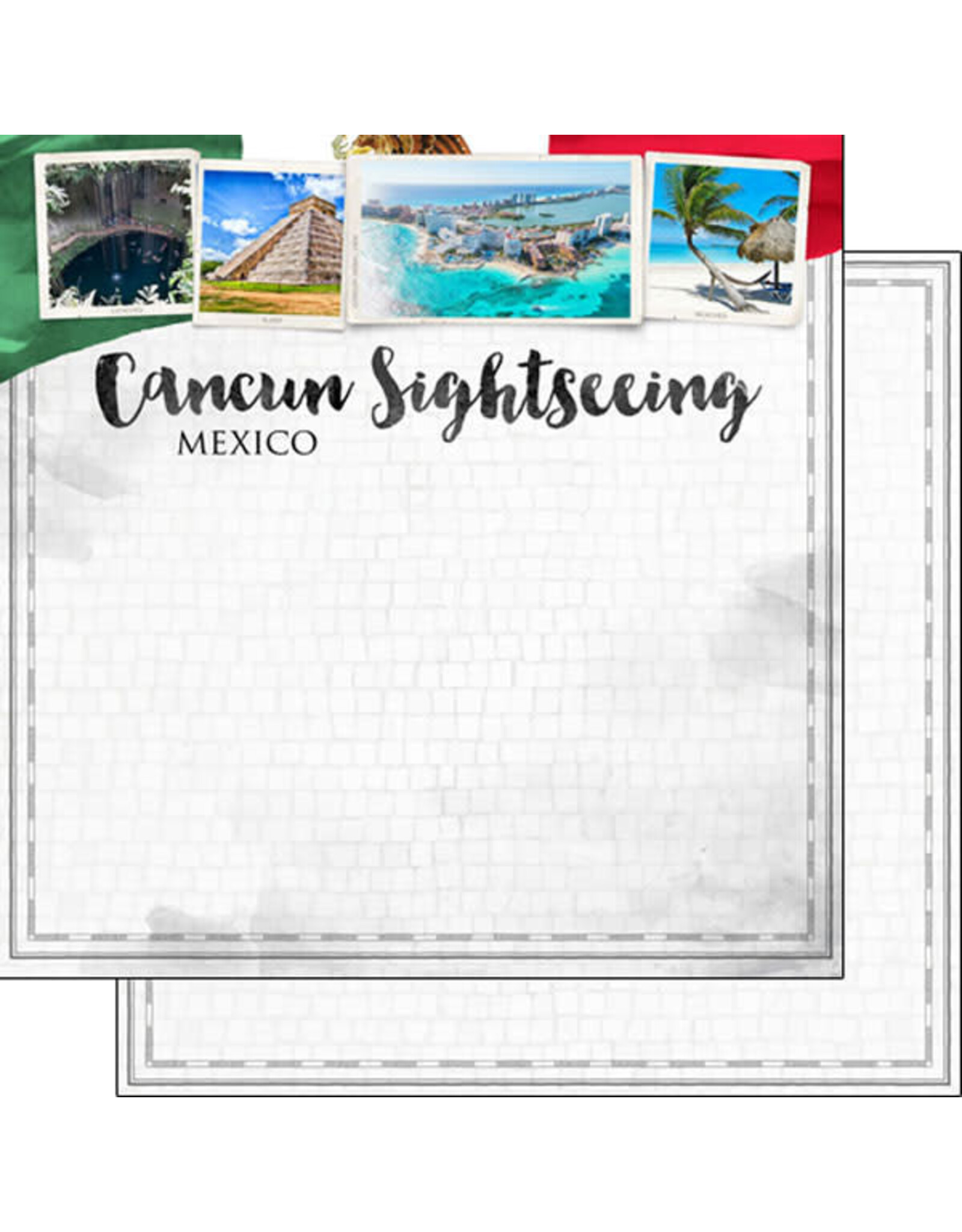 Scrapbook Customs Cancun city paper