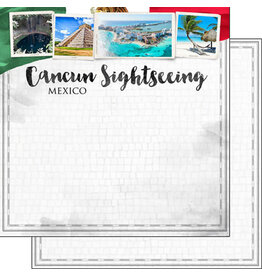 Scrapbook Customs/Stamping Station Cancun city paper