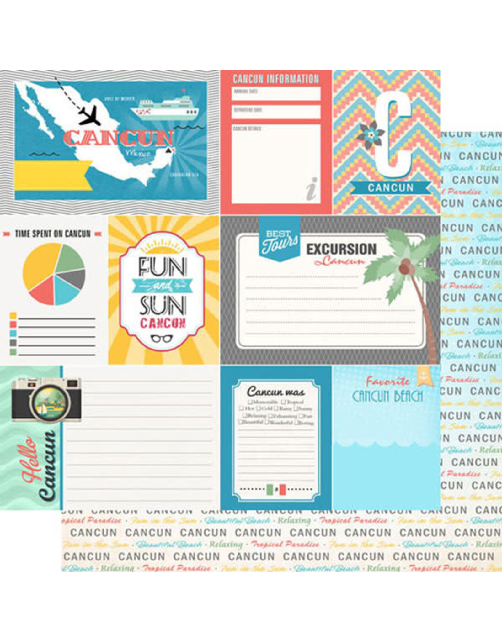 Scrapbook Customs Cancun journal paper