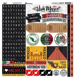 Reminisce Mexico large sticker sheet