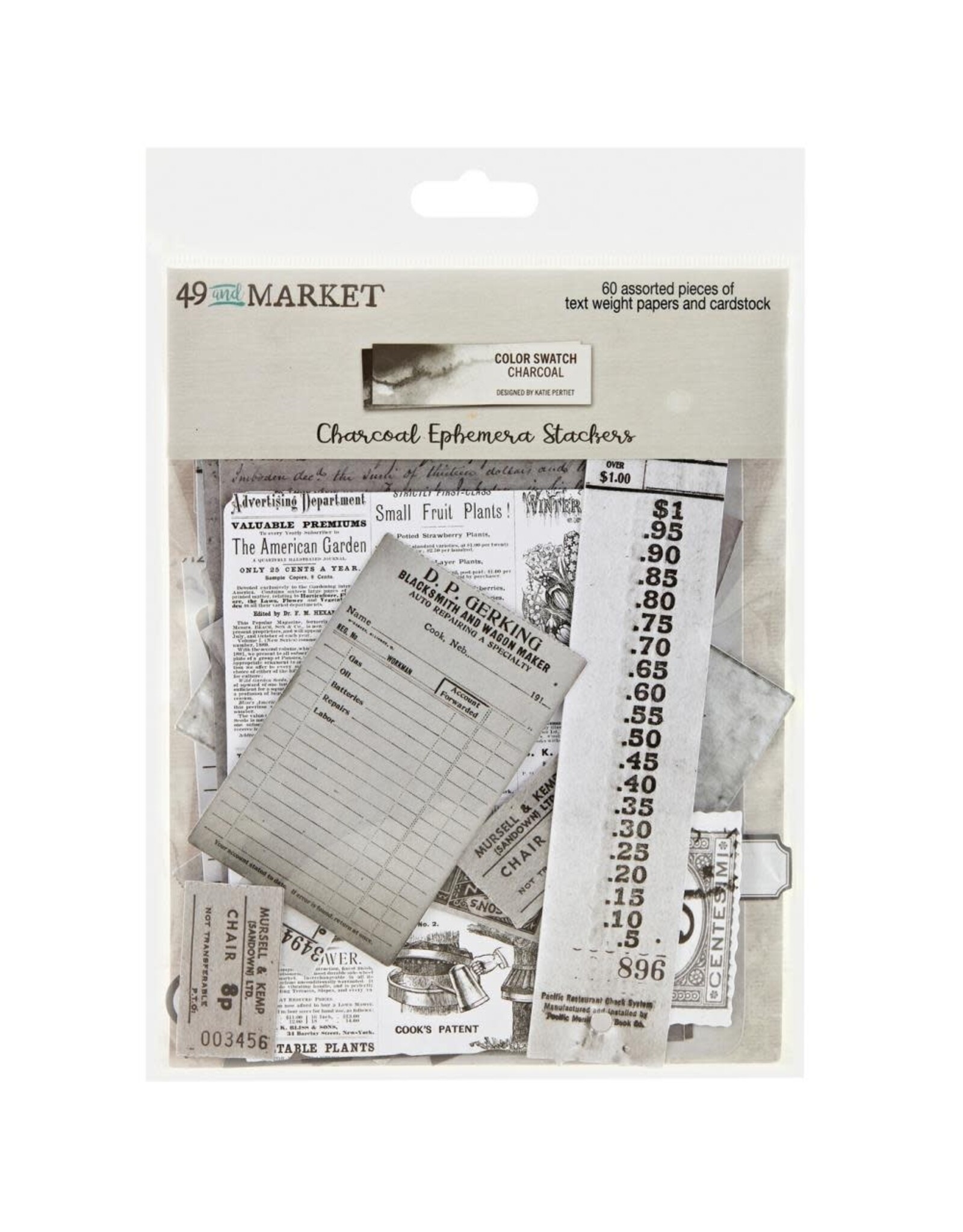 49 AND MARKET Color Swatch: Charcoal Ephemera Stackers