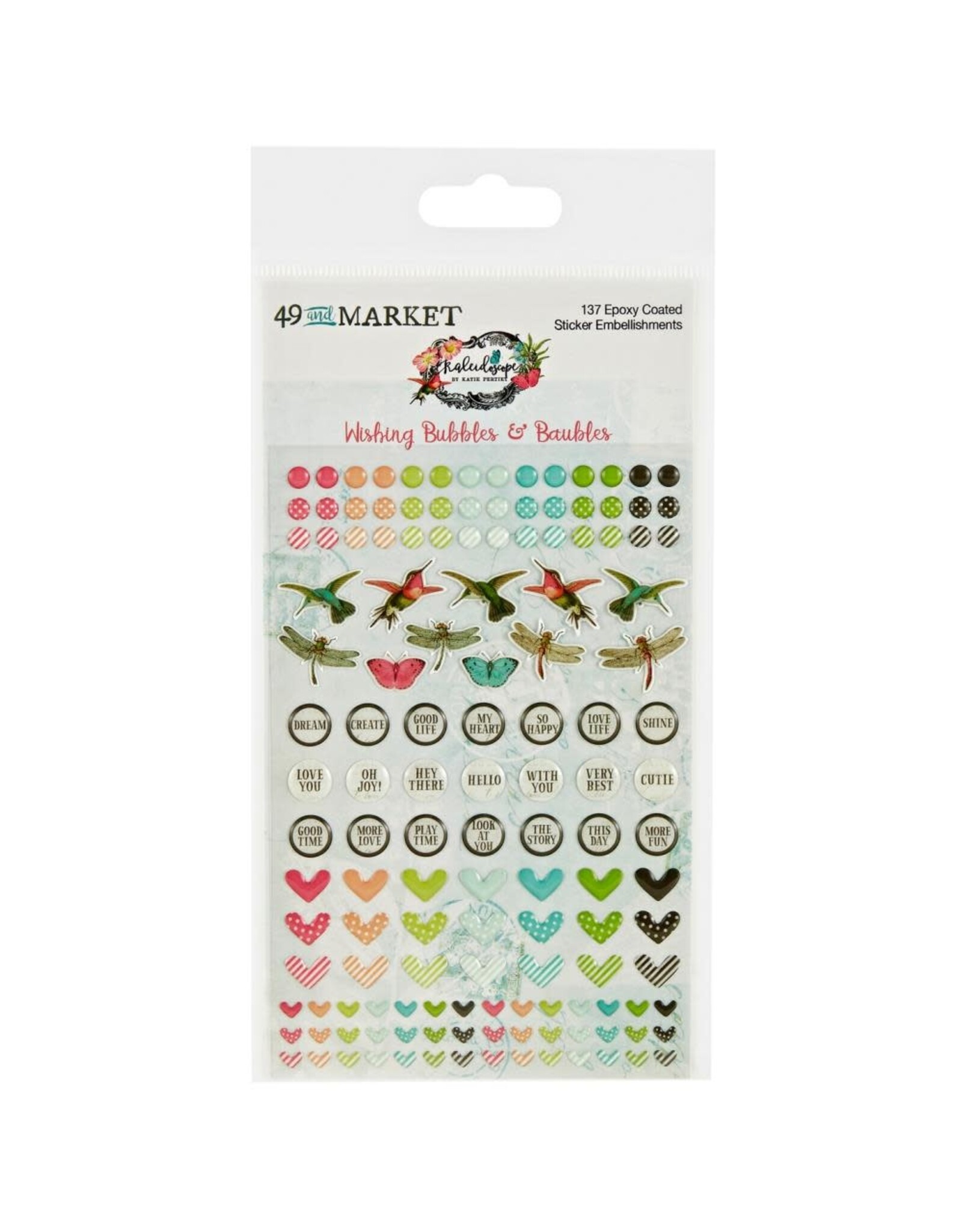 49 AND MARKET Kaleidoscope Wishing Bubbles & Baubles Stickers