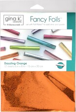 Gina K. Designs Fancy Foil 6" x 8" - Dazziling Orange Holographic