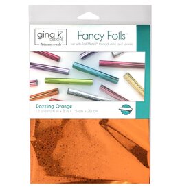 Gina K. Designs Fancy Foil 6" x 8" - Dazziling Orange Holographic