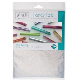 Gina K. Designs Fancy Foil 6" x 8" - Silver Sequins