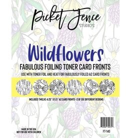 PICKET FENCE STUDIOS Fabulous Foiling Toner A2 Card Fronts - Wildflowers