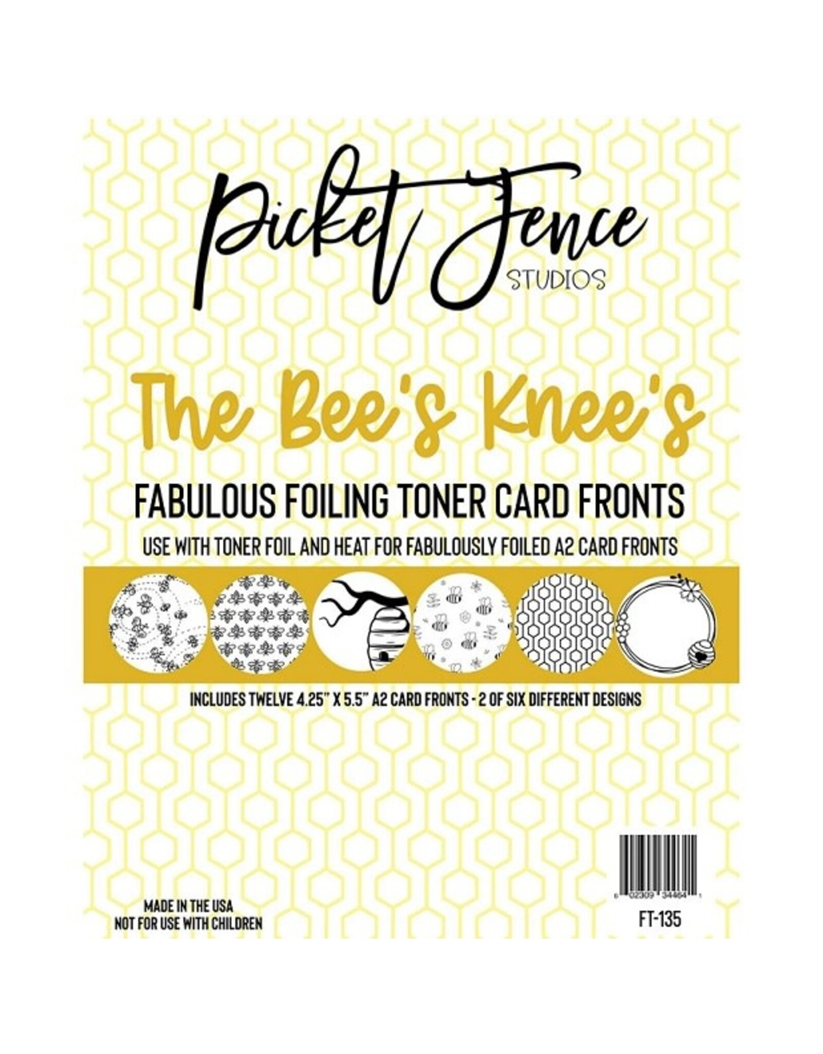 PICKET FENCE STUDIOS Fabulous Foiling Toner A2 Card Fronts - The Bee's Knees