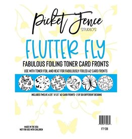 PICKET FENCE STUDIOS Fabulous Foiling Toner A2 Card Fronts - Flutter Fly