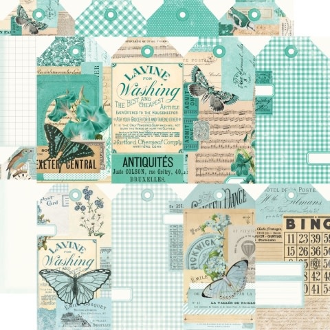 Simple Stories Simple Vintage Essentials Color Palette Teal & Mint Tags