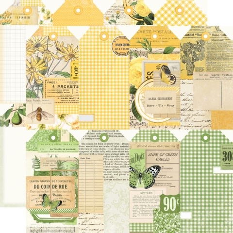 Simple Stories Simple Vintage Essentials Color Palette Yellow & Green Tags