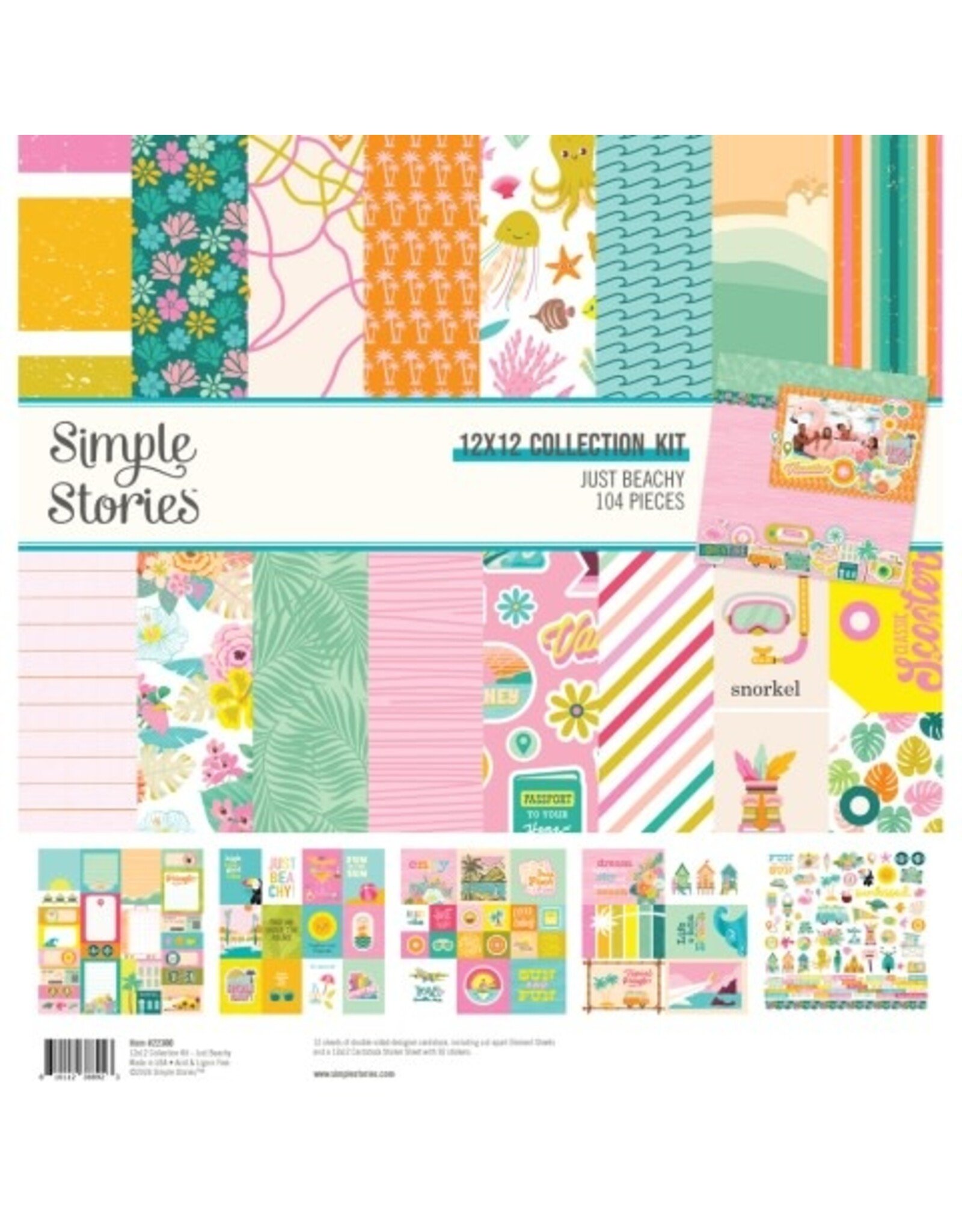 Simple Stories Just Beachy  12x12 Collection Kit