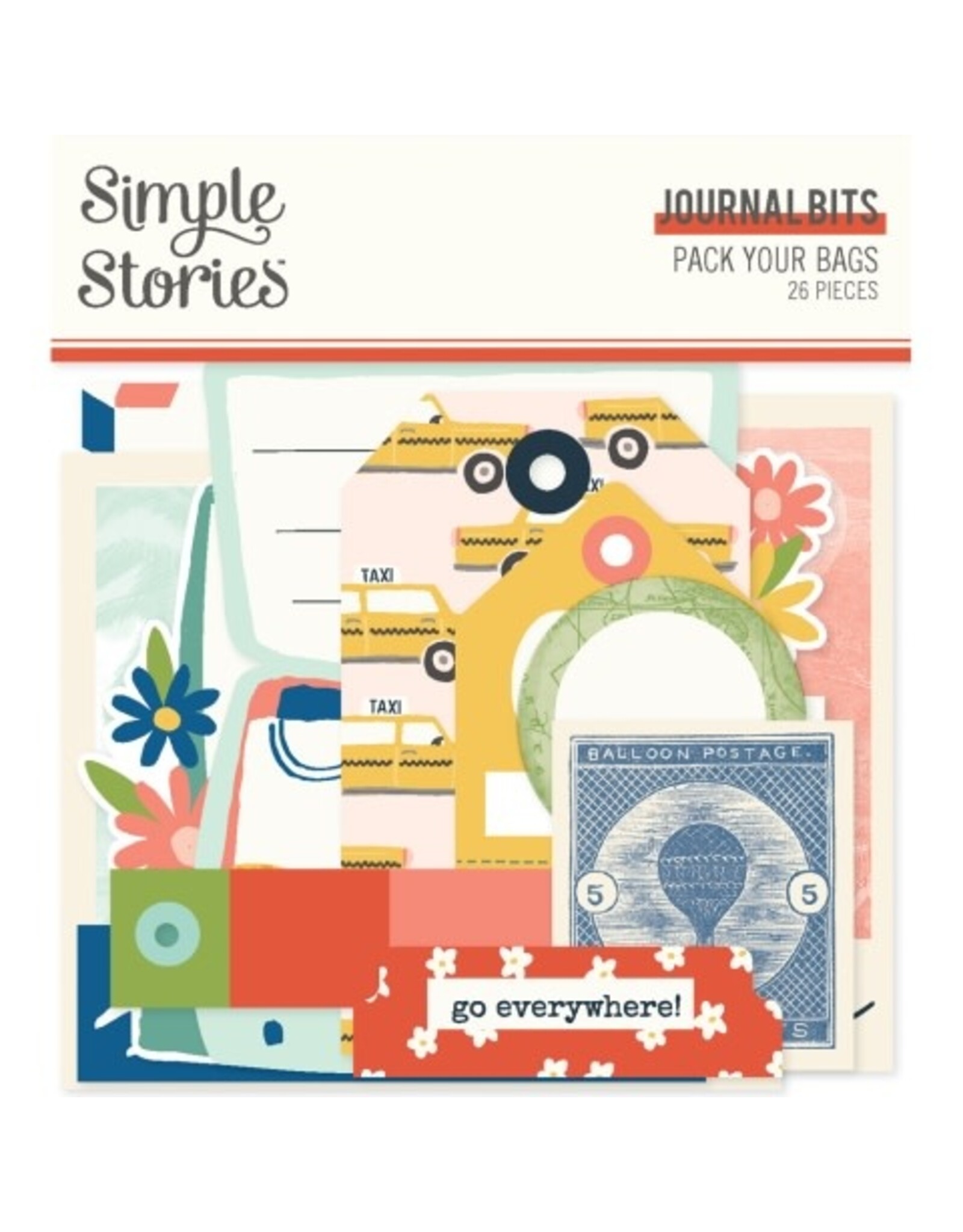 Simple Stories Pack Your Bags Journal Bits & Pieces