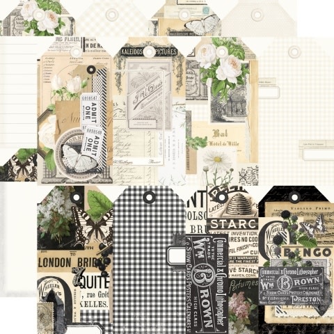 Simple Stories Simple Vintage Essentials Color Palette Cream & Black Tags