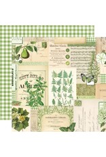 Simple Stories Simple Vintage Essentials Color Palette Green Collage 12X12 Designer Cardstock